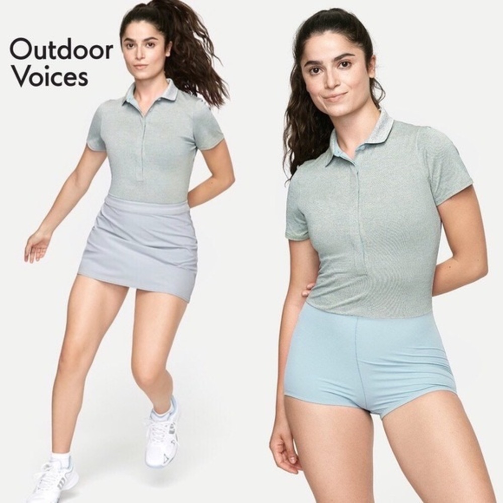 Outdoor Voices Players Polosuit Large in Fern Green NEW in packaging with tags
